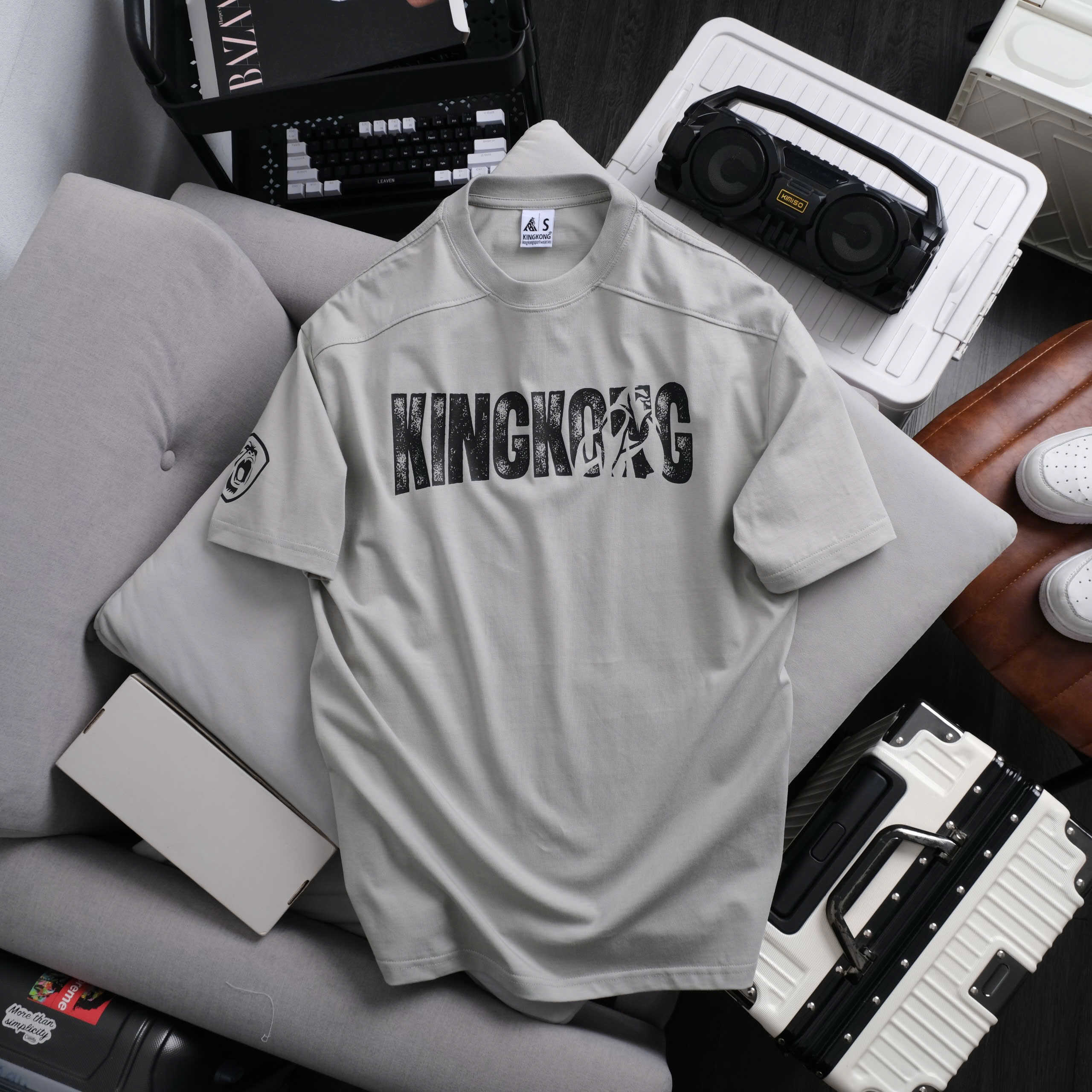 Oversize T-shirt Basic Plain Cotton Printed Letters
