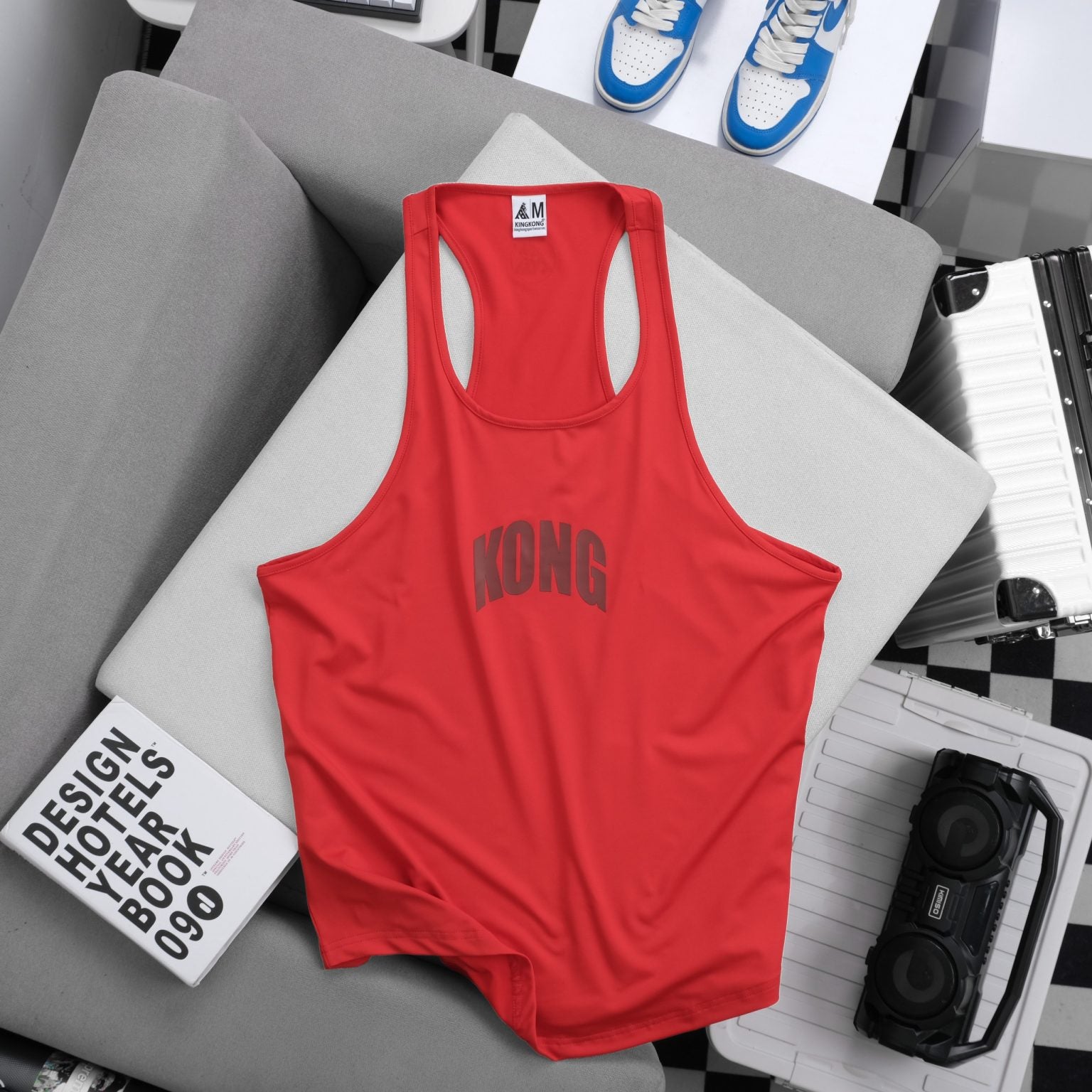 Gym Sports Tanktop with KONG Letter Print