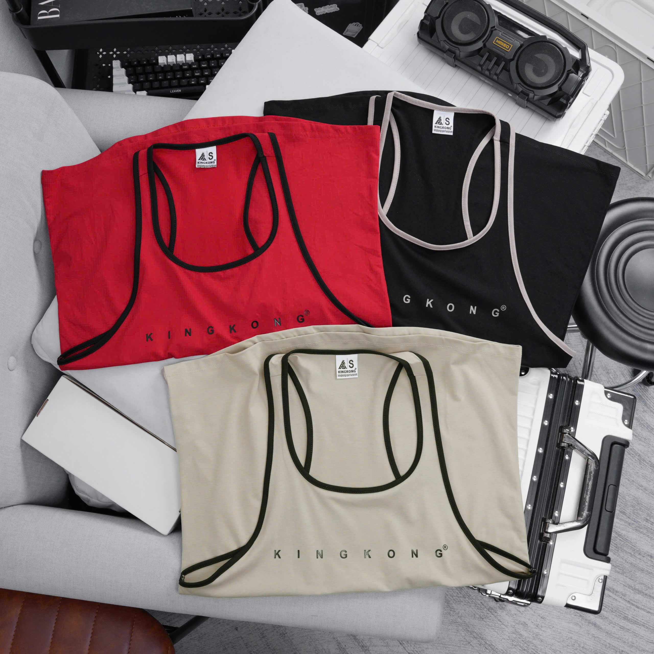 Cool Cotton Men's Tanktop with Small Straps
