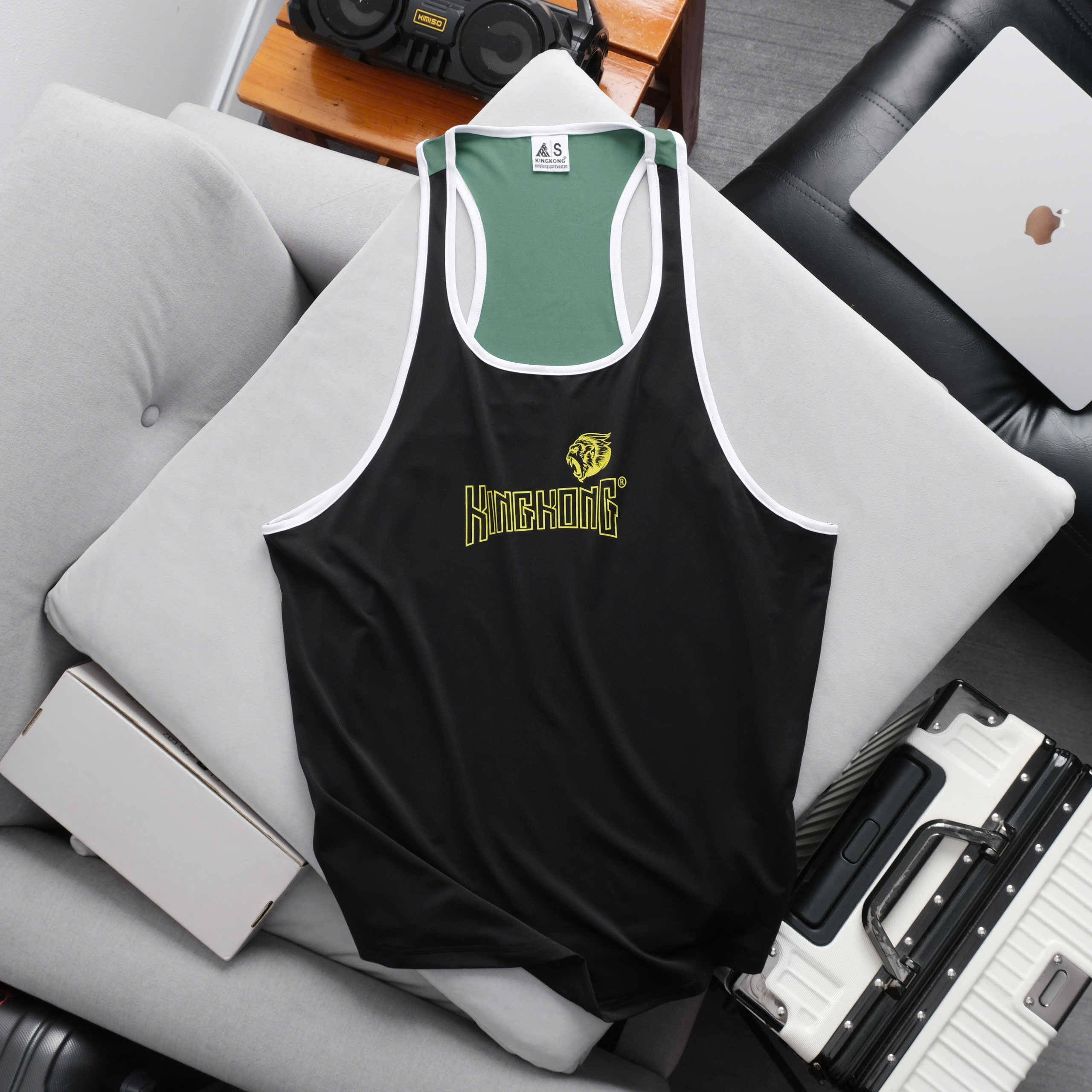 White Trim Poly Sports TankTop