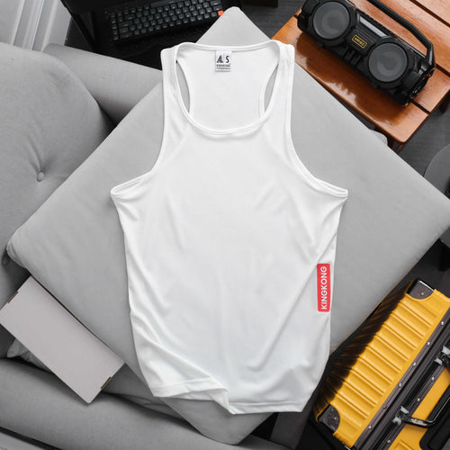 KingKong Fitted Ribbed Tank Top with Logo Tag