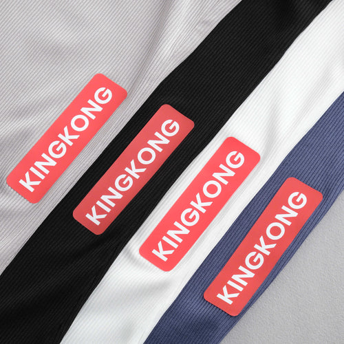 KingKong Fitted Ribbed Tank Top with Logo Tag