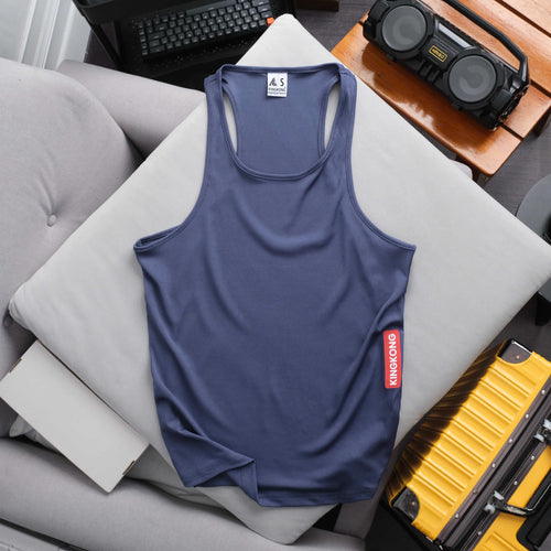 KingKong Fitted Ribbed Tank Top with Logo Tag
