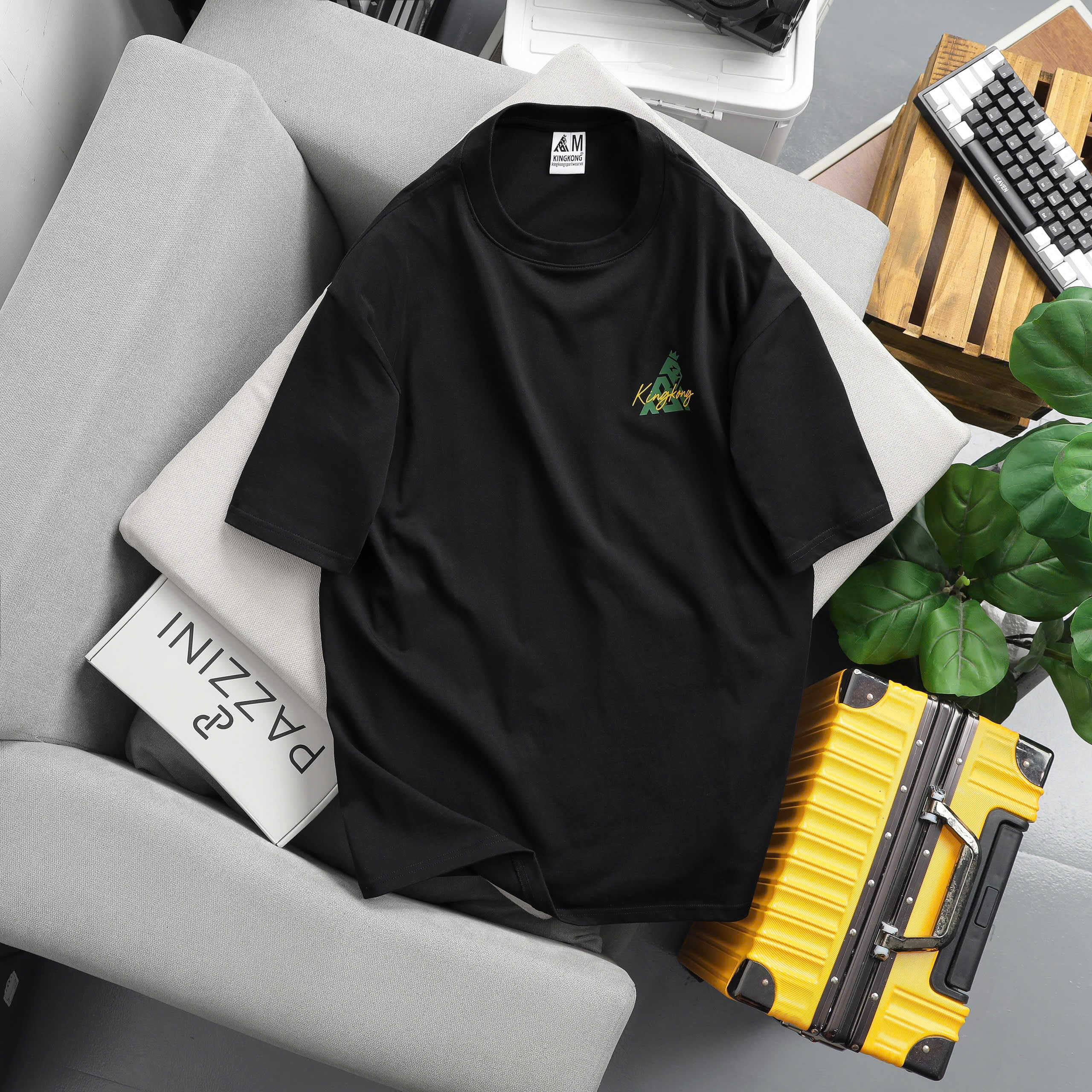 Oversize Stretch T-shirt with KingKong Logo Printed