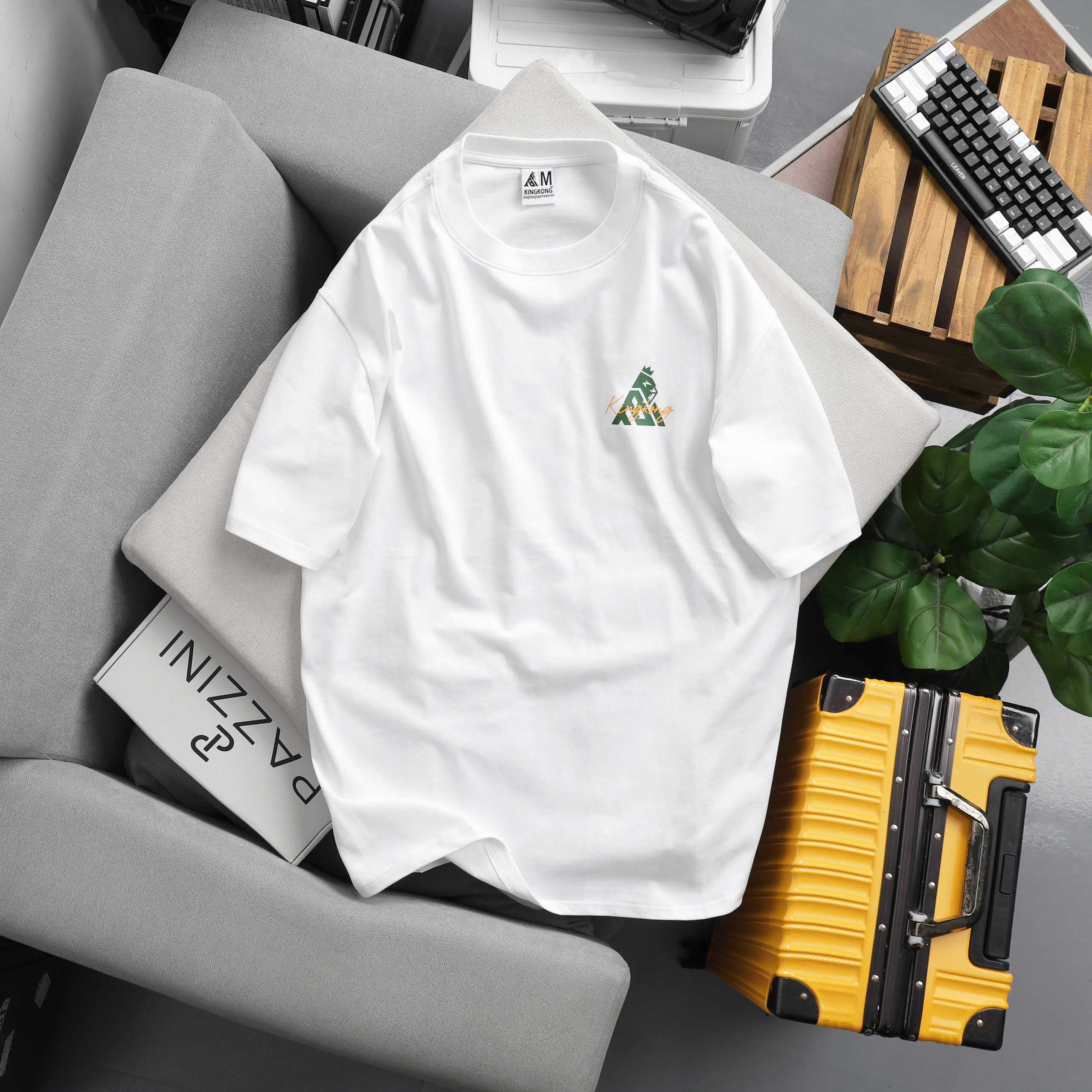 Oversize Stretch T-shirt with KingKong Logo Printed