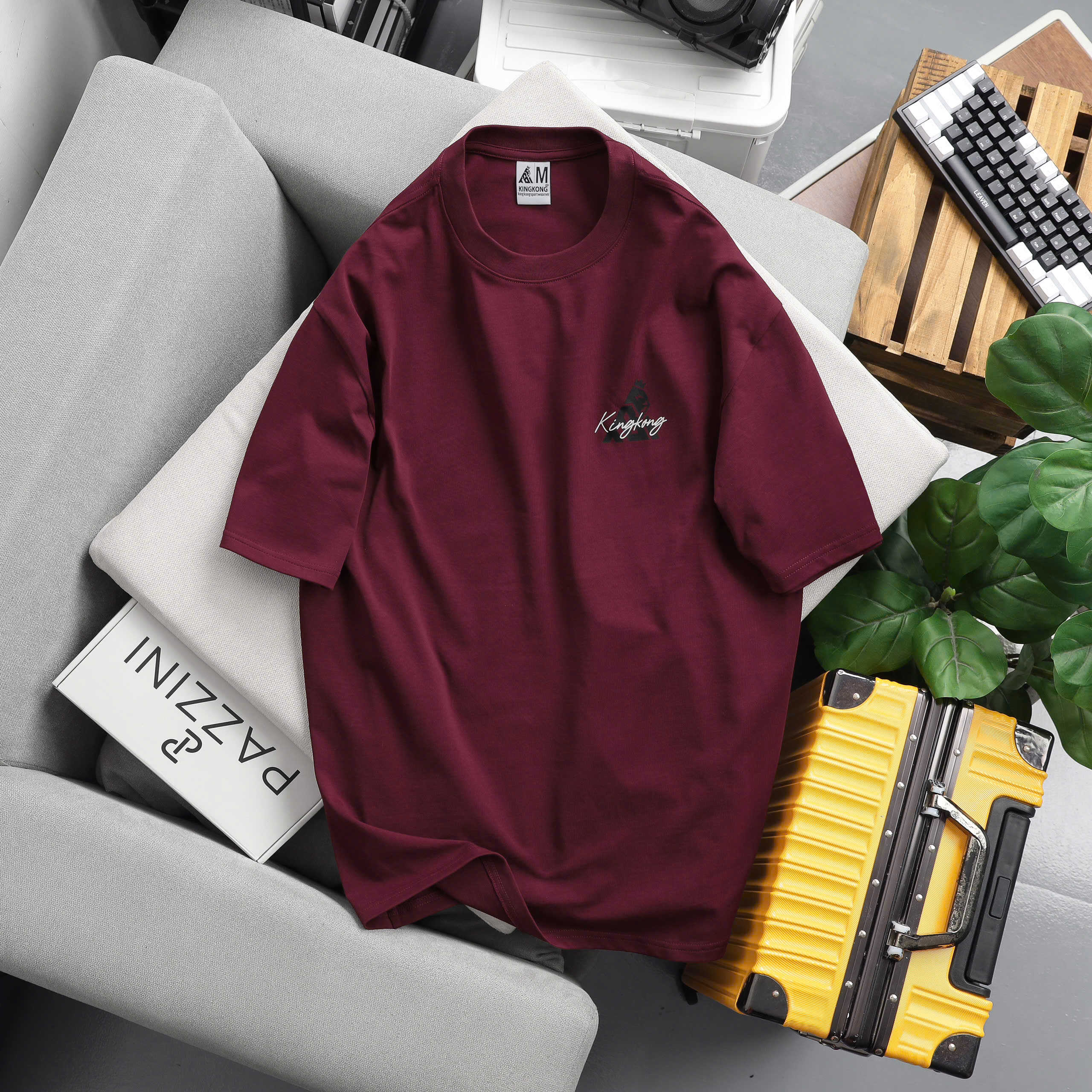Oversize Stretch T-shirt with KingKong Logo Printed