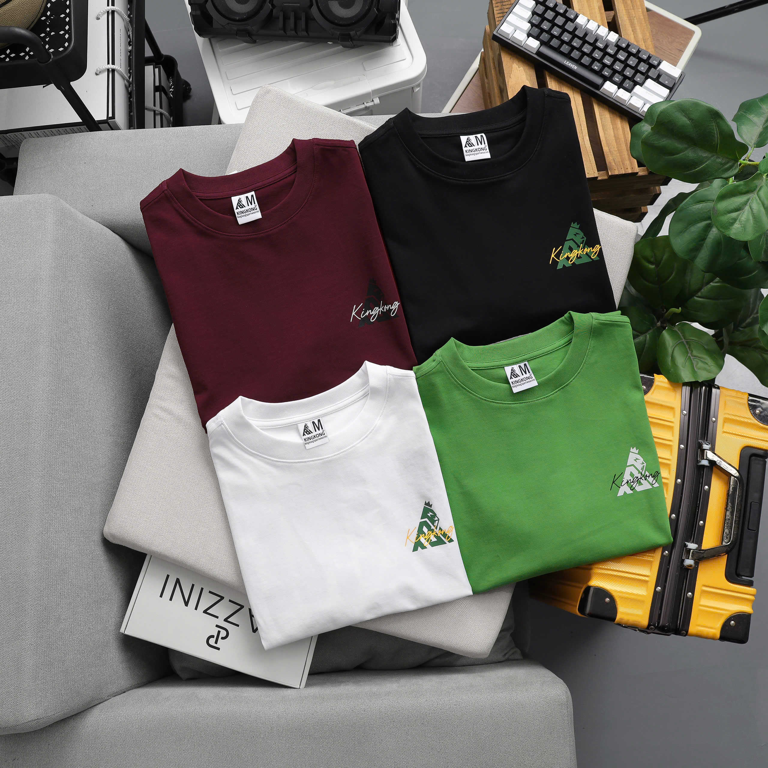 Oversize Stretch T-shirt with KingKong Logo Printed
