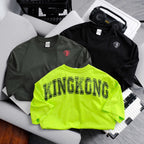 Cotton Big Size Basic T-shirt with KingKong Letter Print