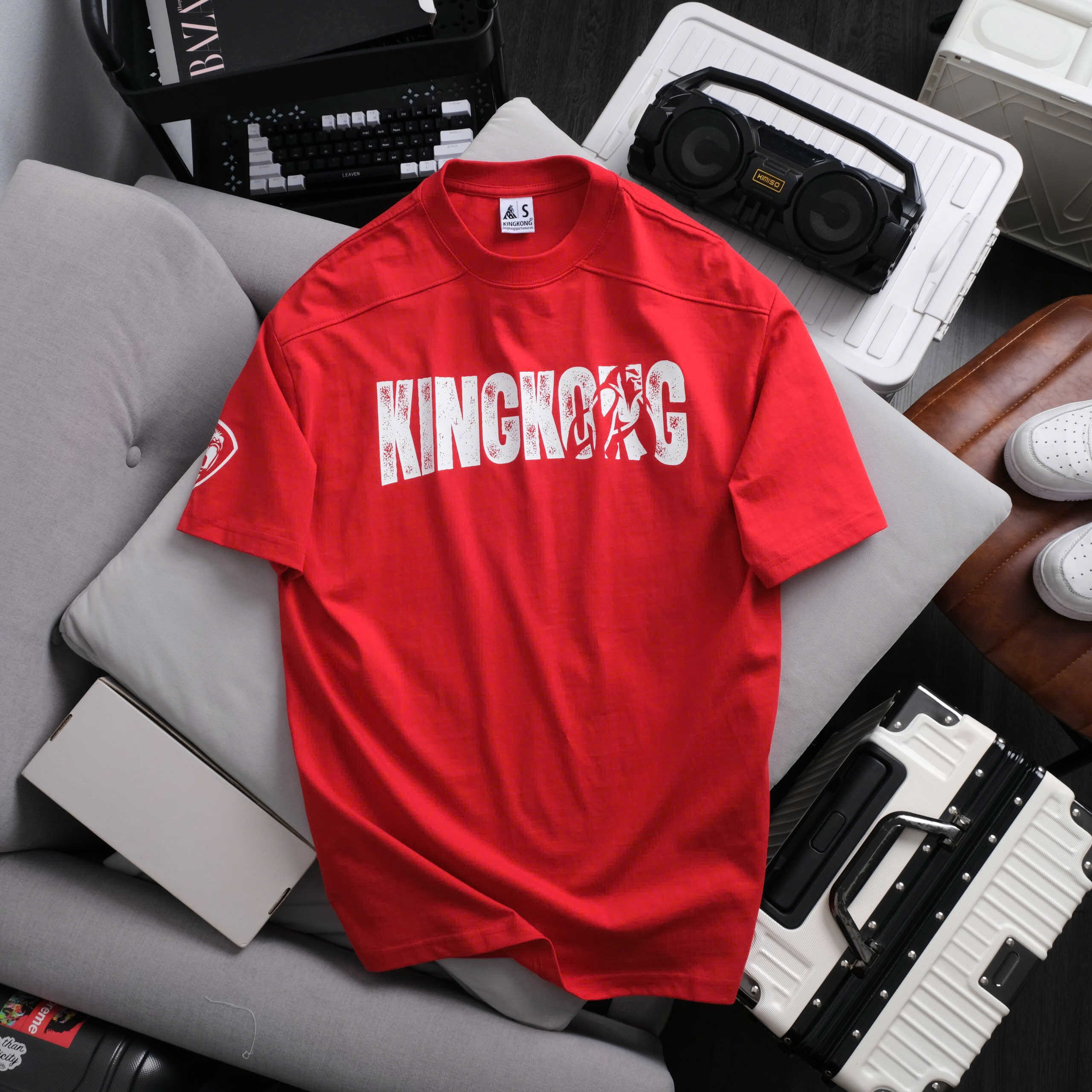 Oversize T-shirt Basic Plain Cotton Printed Letters
