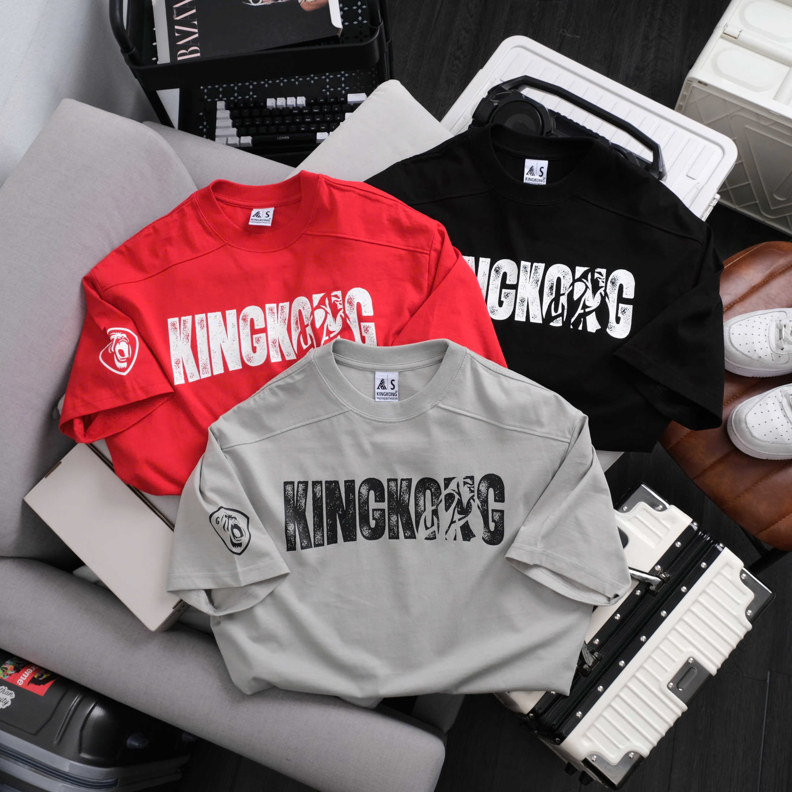 Oversize T-shirt Basic Plain Cotton Printed Letters
