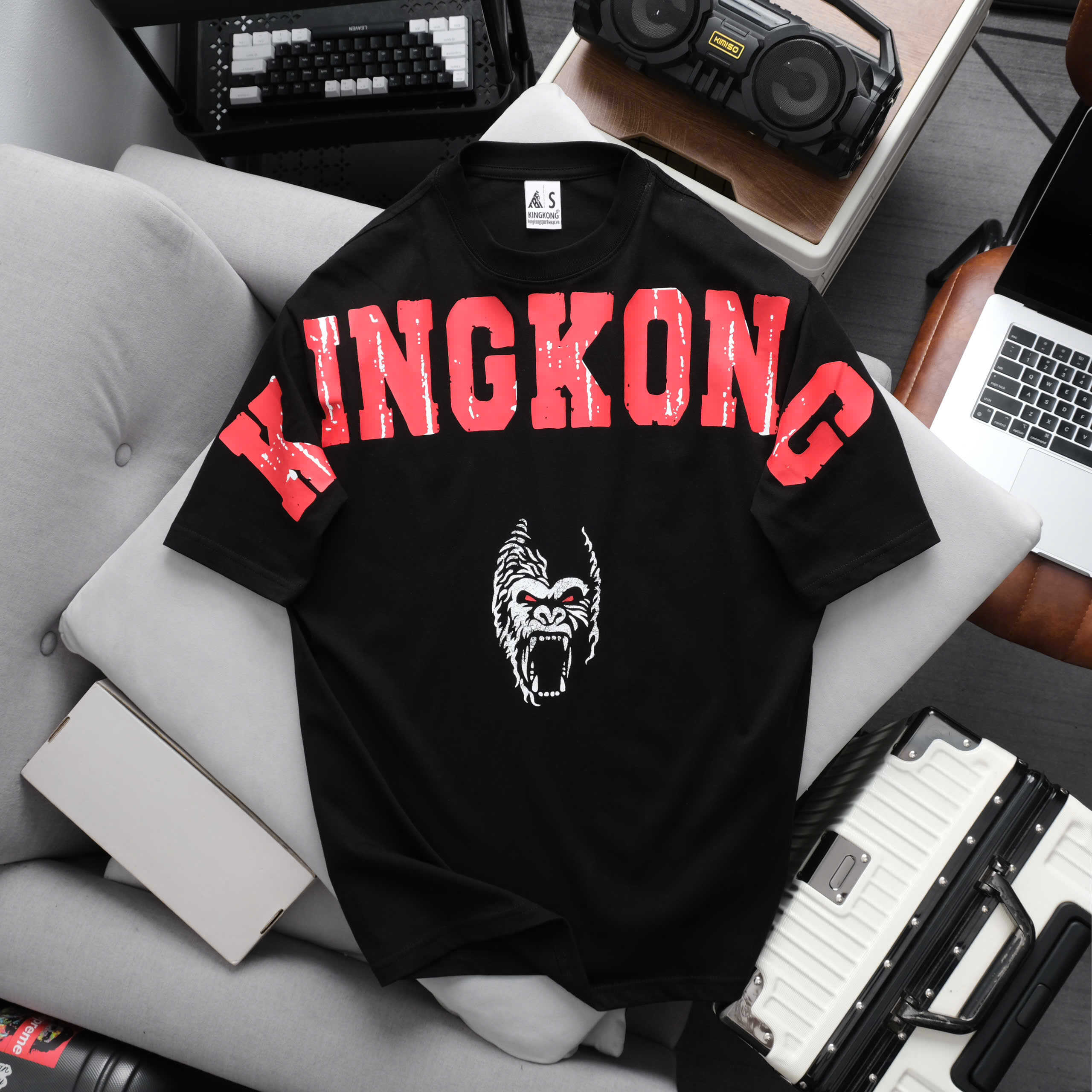 Oversize T-shirt Round Neck KingKong Printed