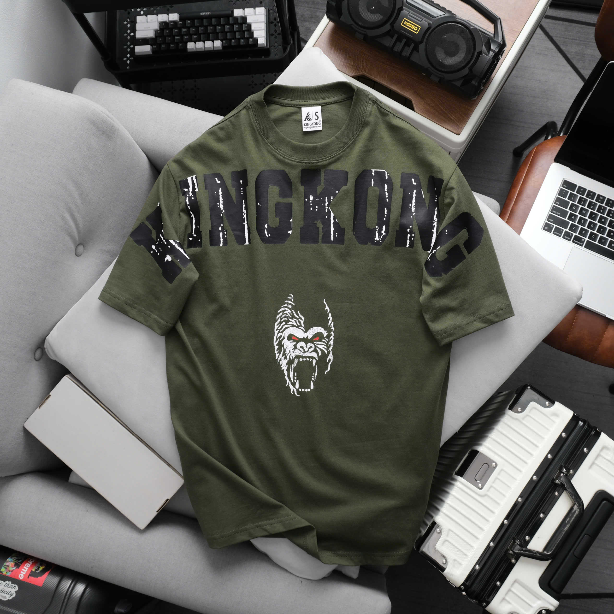 Oversize T-shirt Round Neck KingKong Printed