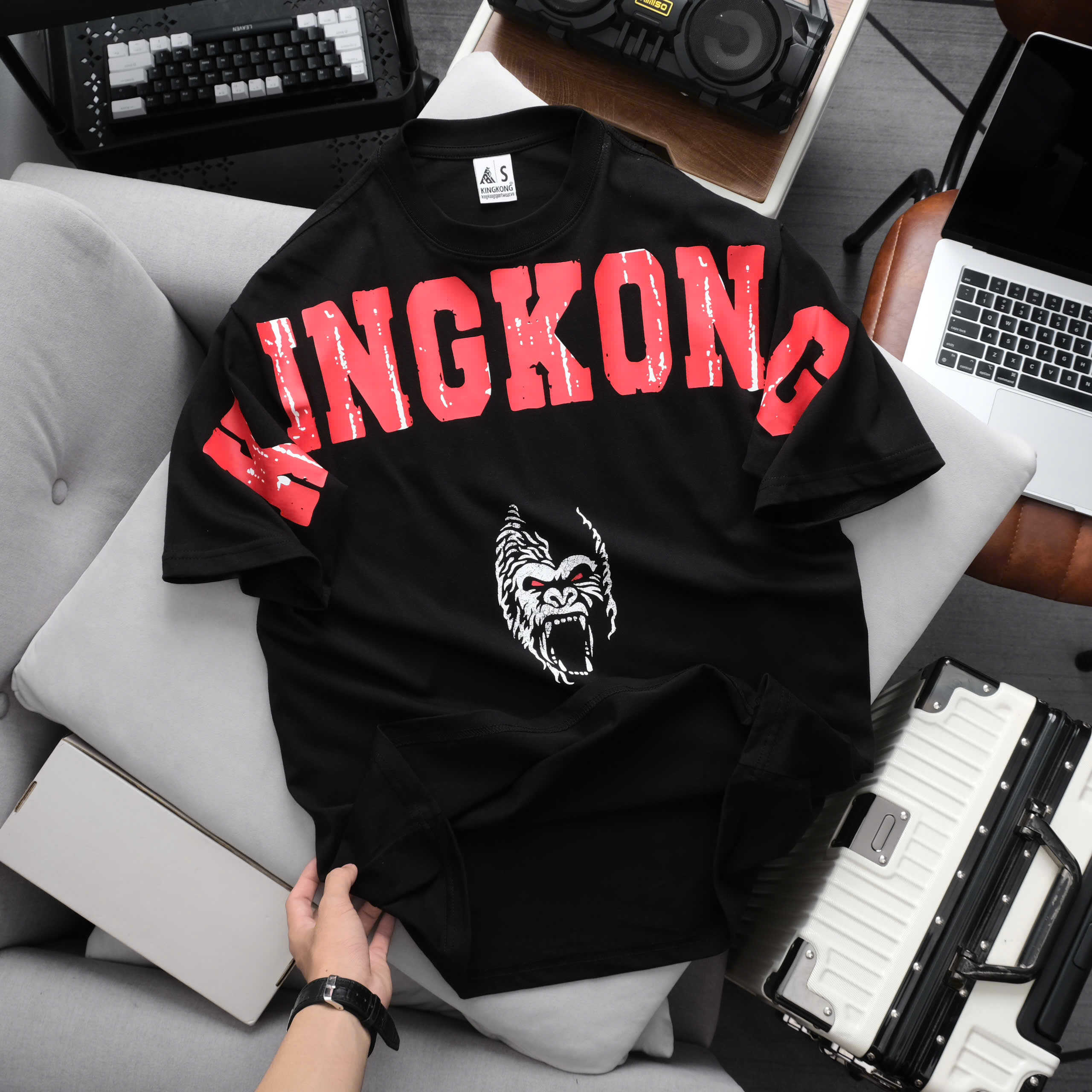 Oversize T-shirt Round Neck KingKong Printed