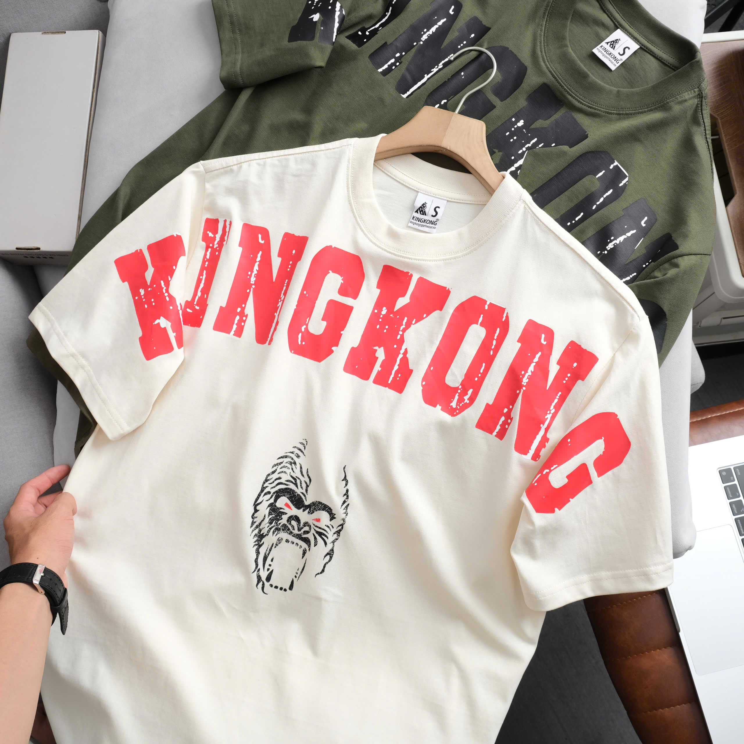 Oversize T-shirt Round Neck KingKong Printed