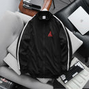 Unisex Bomber Jacket Simple Sporty Style Basic Black and White