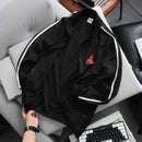 Unisex Bomber Jacket Simple Sporty Style Basic Black and White