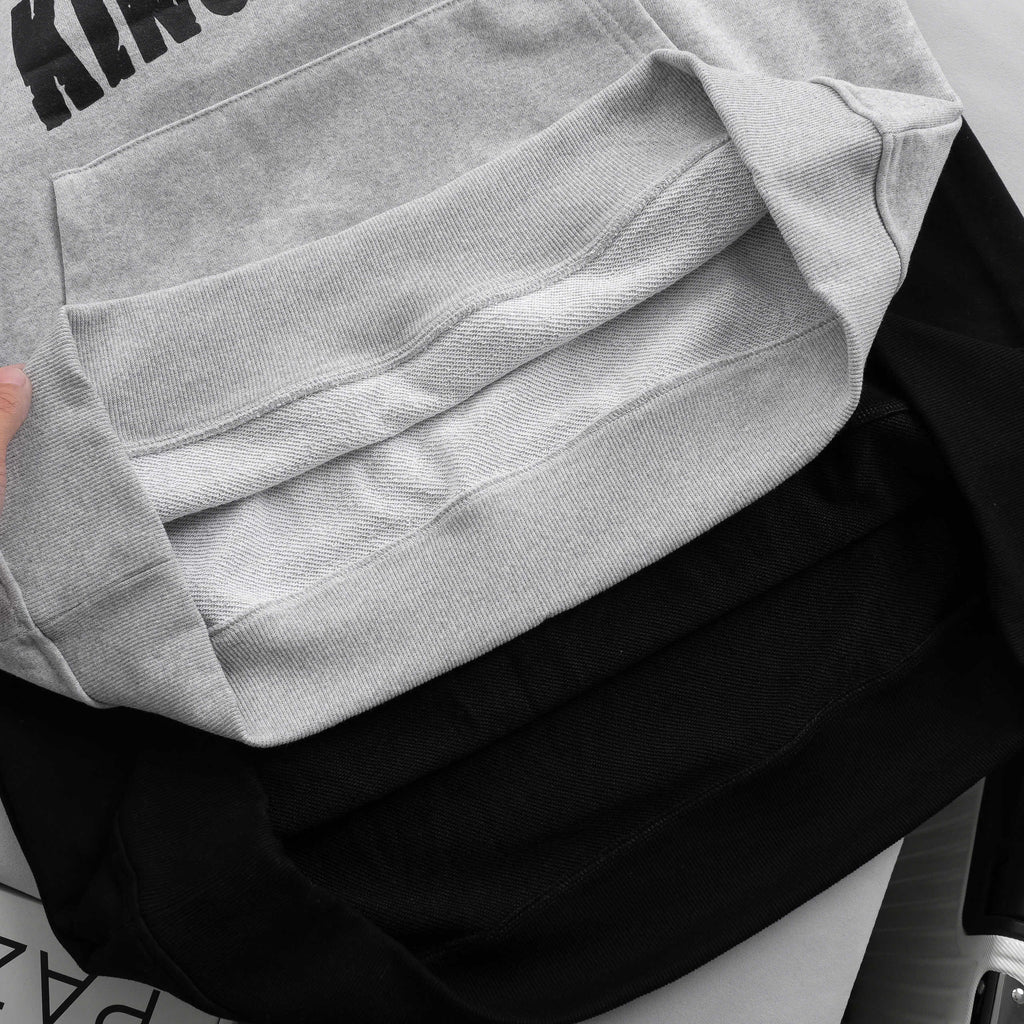 Yesterday's Letter Print Loose Crab Leg Hoodie