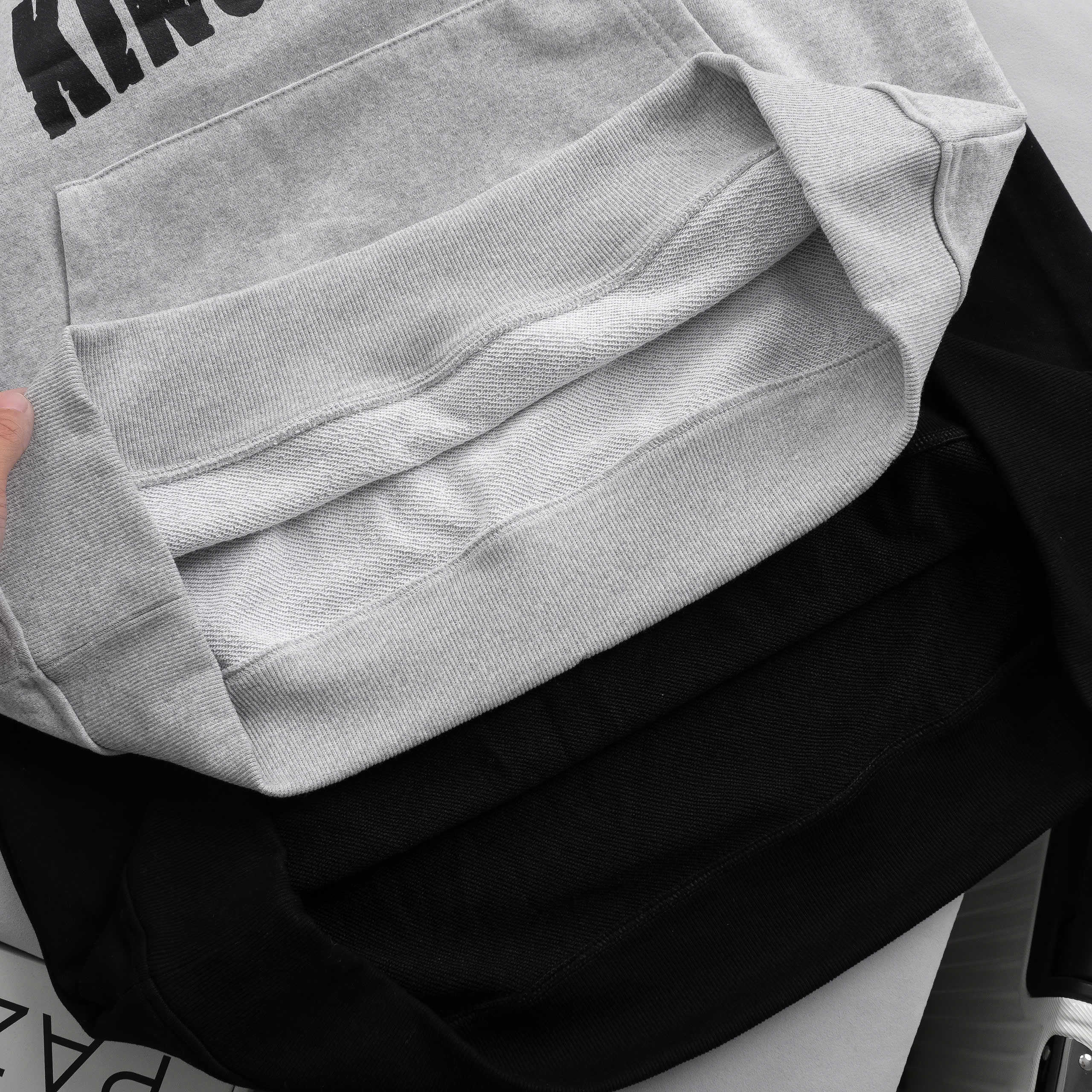 Yesterday's Letter Print Loose Crab Leg Hoodie