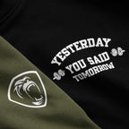 Yesterday's Letter Print Loose Crab Leg Hoodie