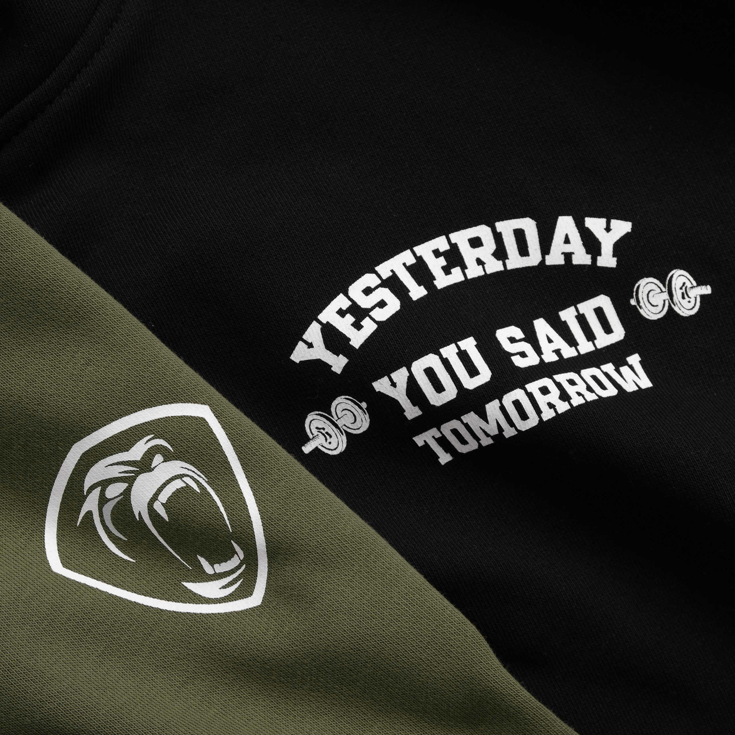 Yesterday's Letter Print Loose Crab Leg Hoodie
