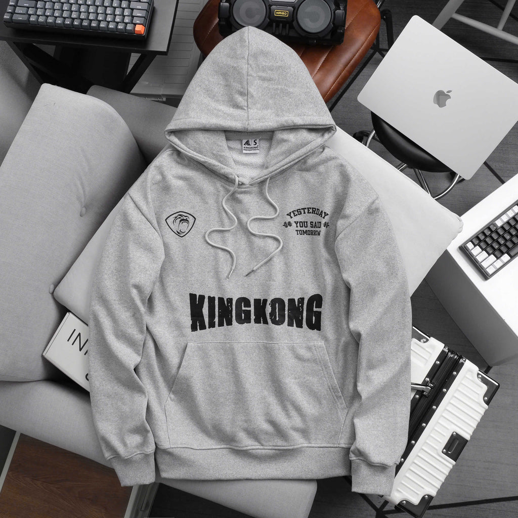 Yesterday's Letter Print Loose Crab Leg Hoodie