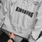 Yesterday's Letter Print Loose Crab Leg Hoodie