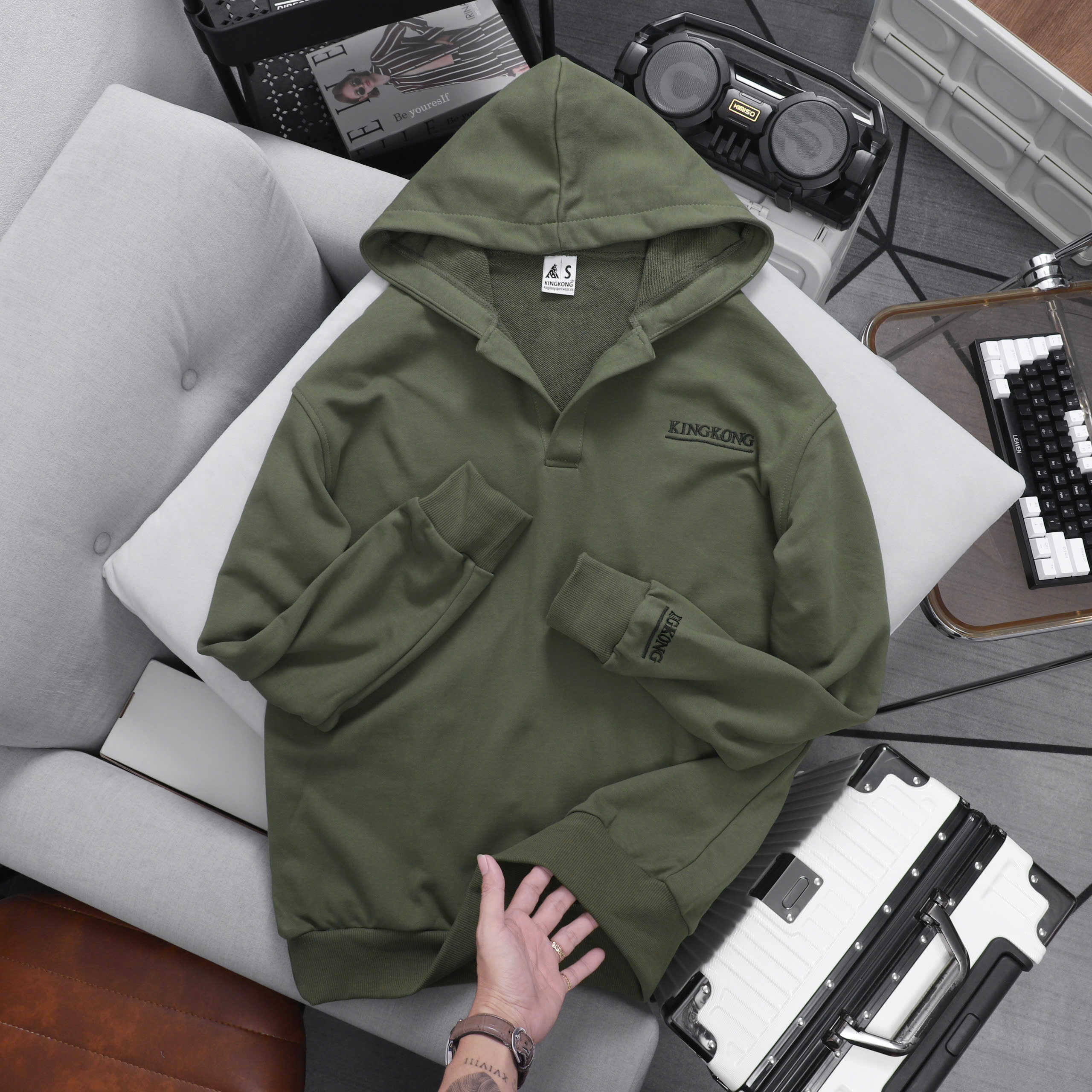 Men's and Women's Basic Fleece Collar Hoodie