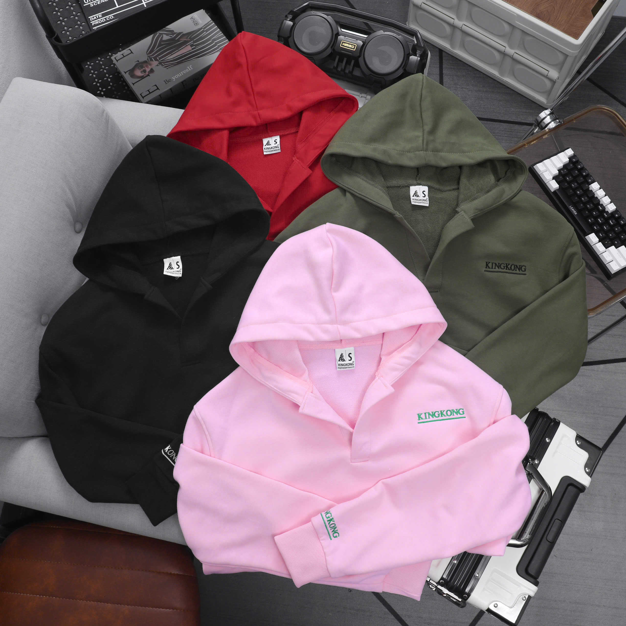 Men's and Women's Basic Fleece Collar Hoodie
