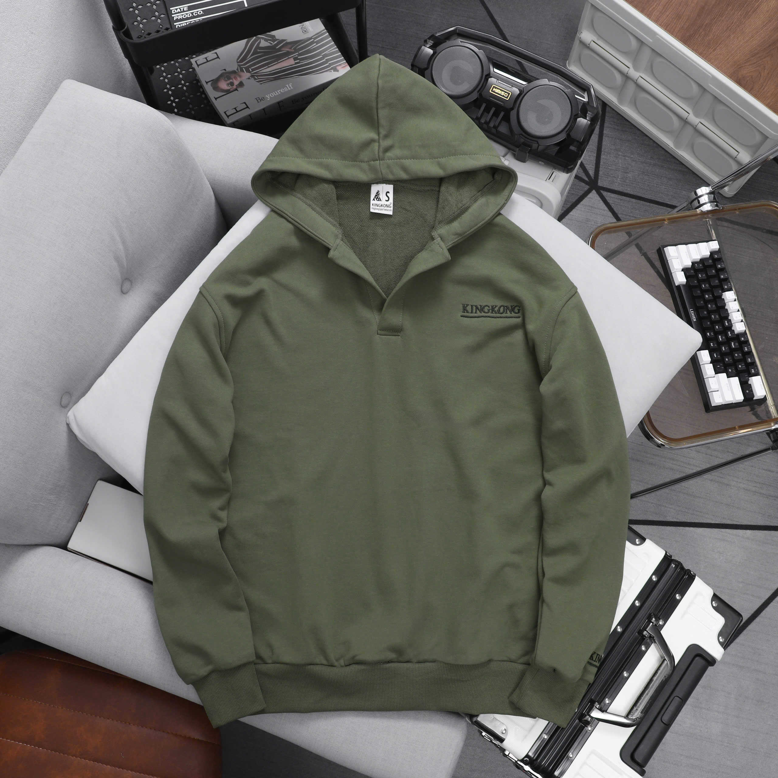 Men's and Women's Basic Fleece Collar Hoodie