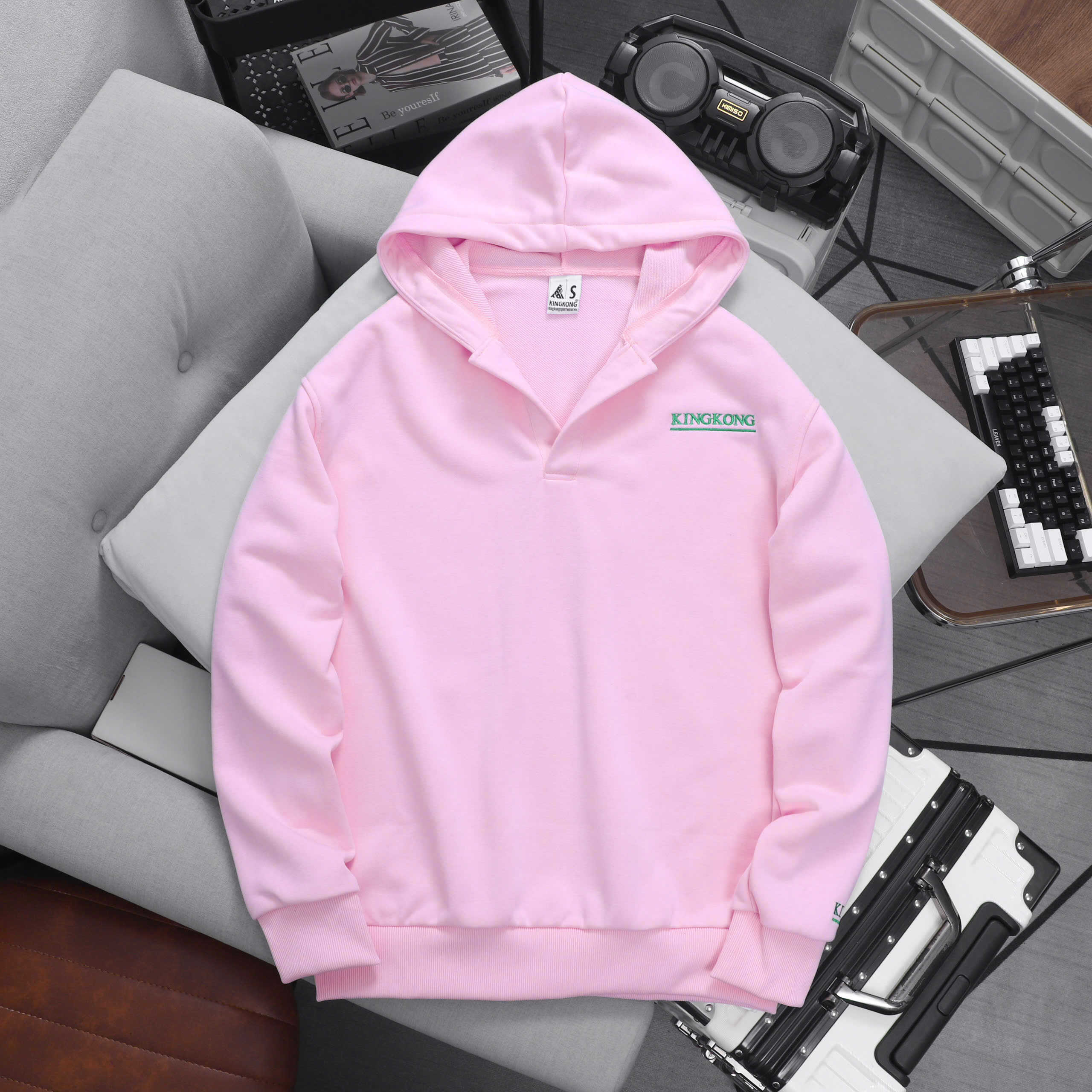 Men's and Women's Basic Fleece Collar Hoodie