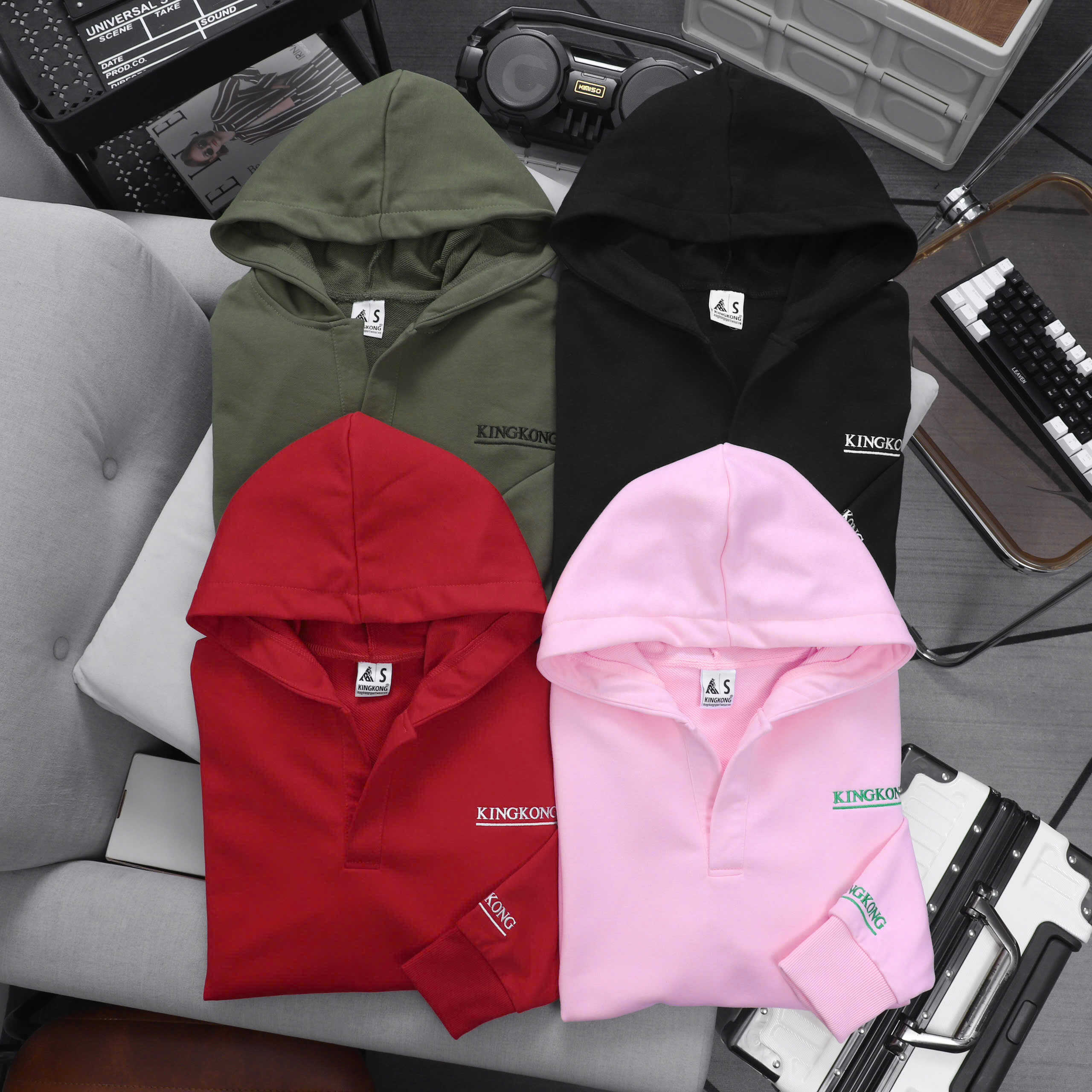 Men's and Women's Basic Fleece Collar Hoodie