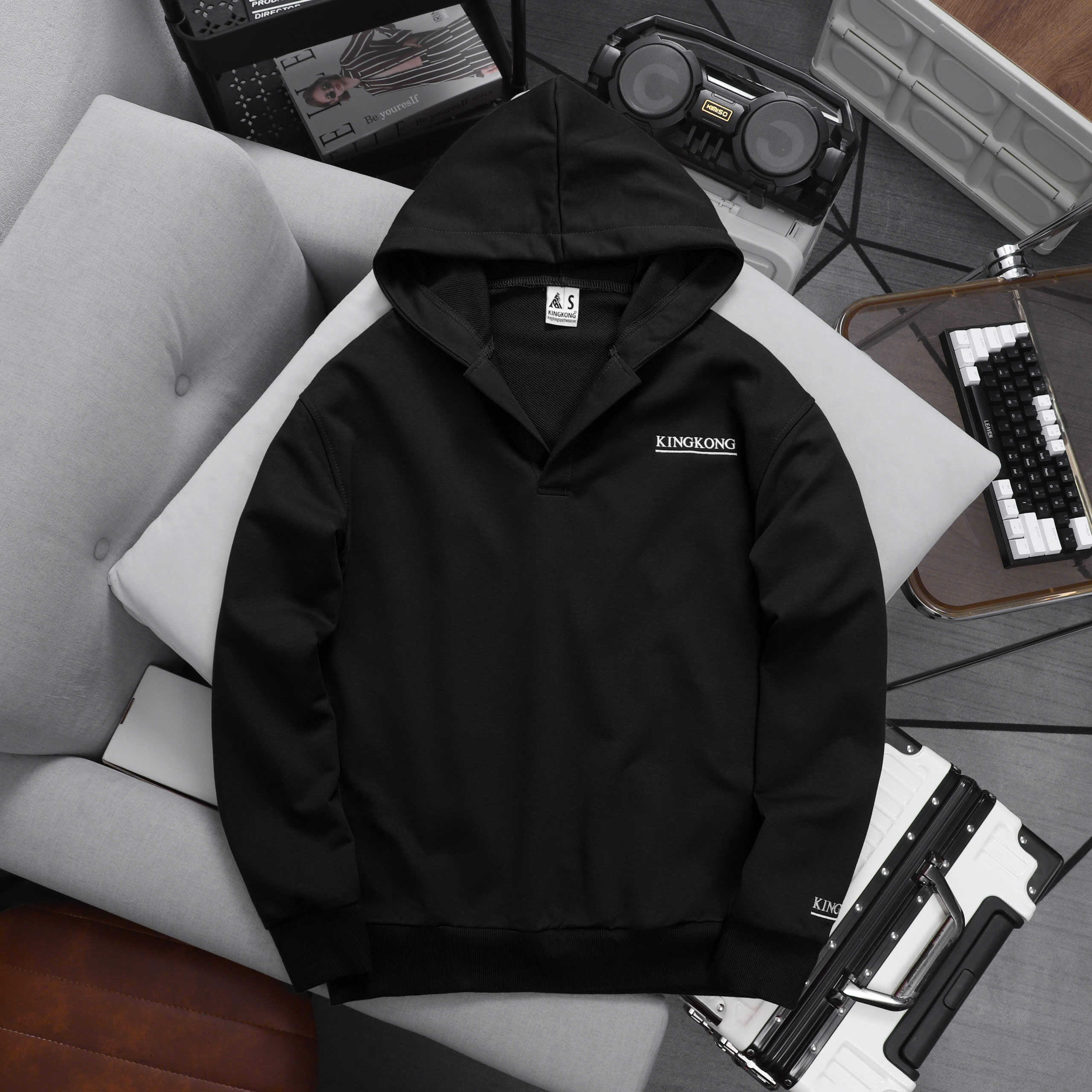 Men's and Women's Basic Fleece Collar Hoodie
