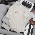 Oversize Honeycomb T-shirt with KingKong Letter Print