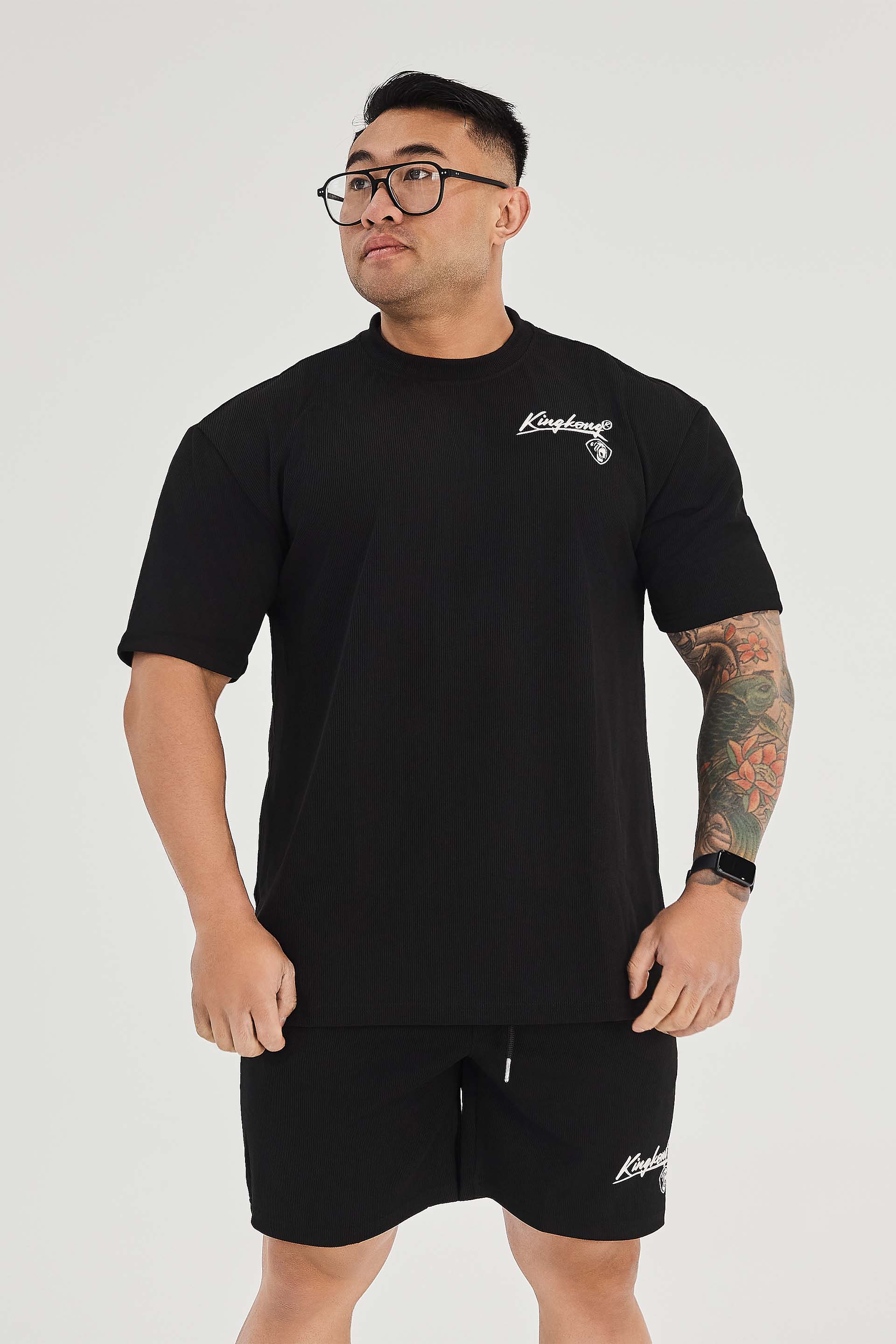 KingKong Unisex Oversized Basic Ribbed T-Shirt