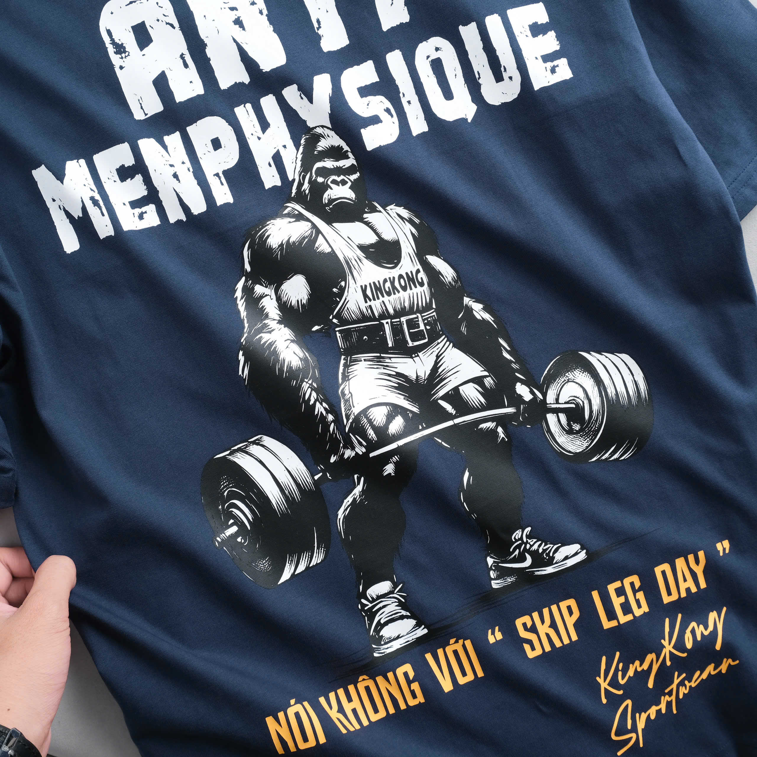 Oversize Cotton T-shirt Anti Mens Skip Leg Day
