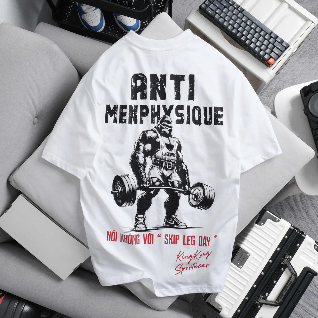 Oversize Cotton T-shirt Anti Mens Skip Leg Day
