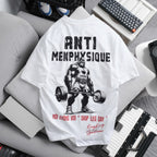 Oversize Cotton T-shirt Anti Mens Skip Leg Day