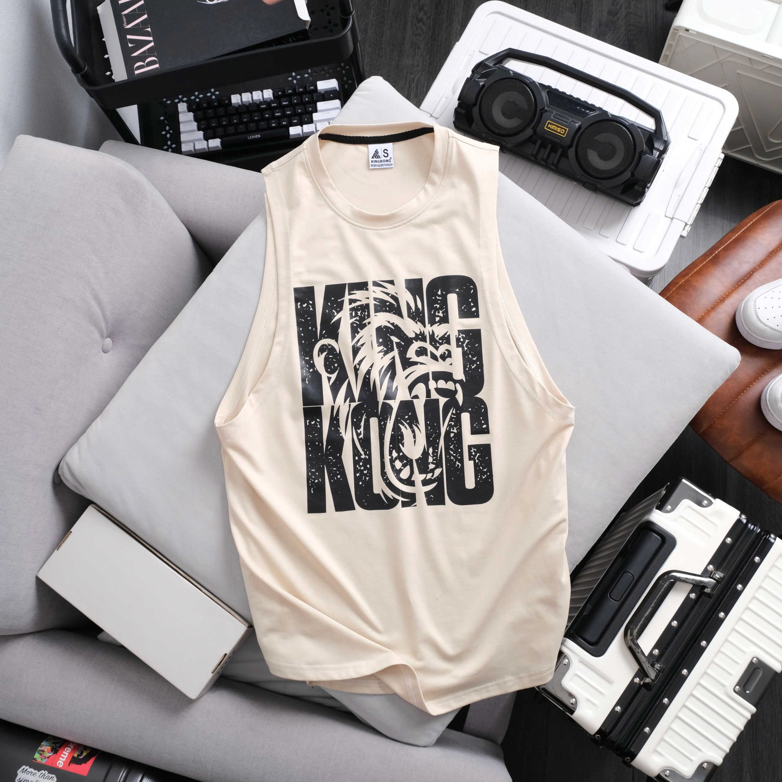 KingKong Tanktop Cotton Printed KingKong Design