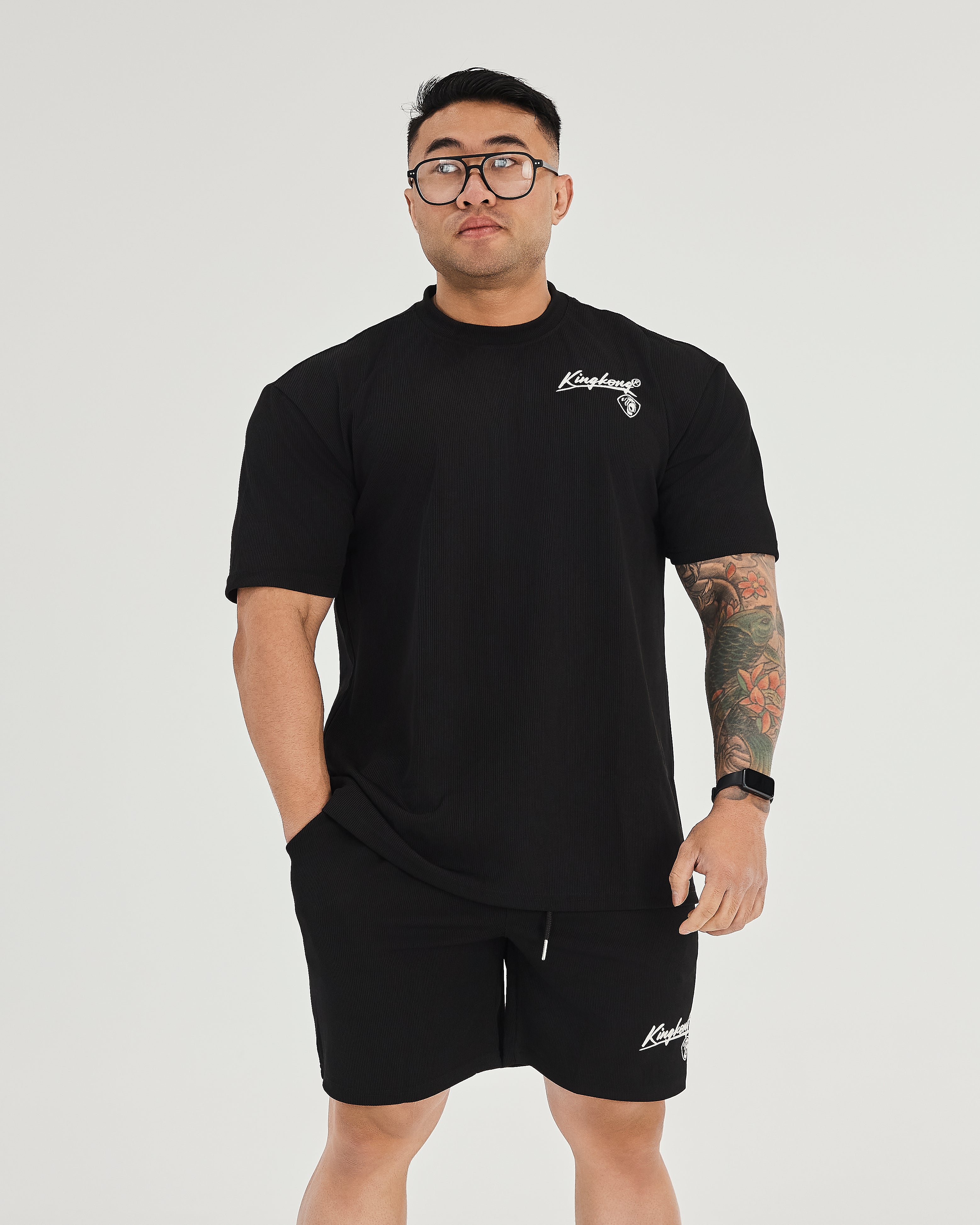 KingKong Unisex Oversized Basic Ribbed T-Shirt