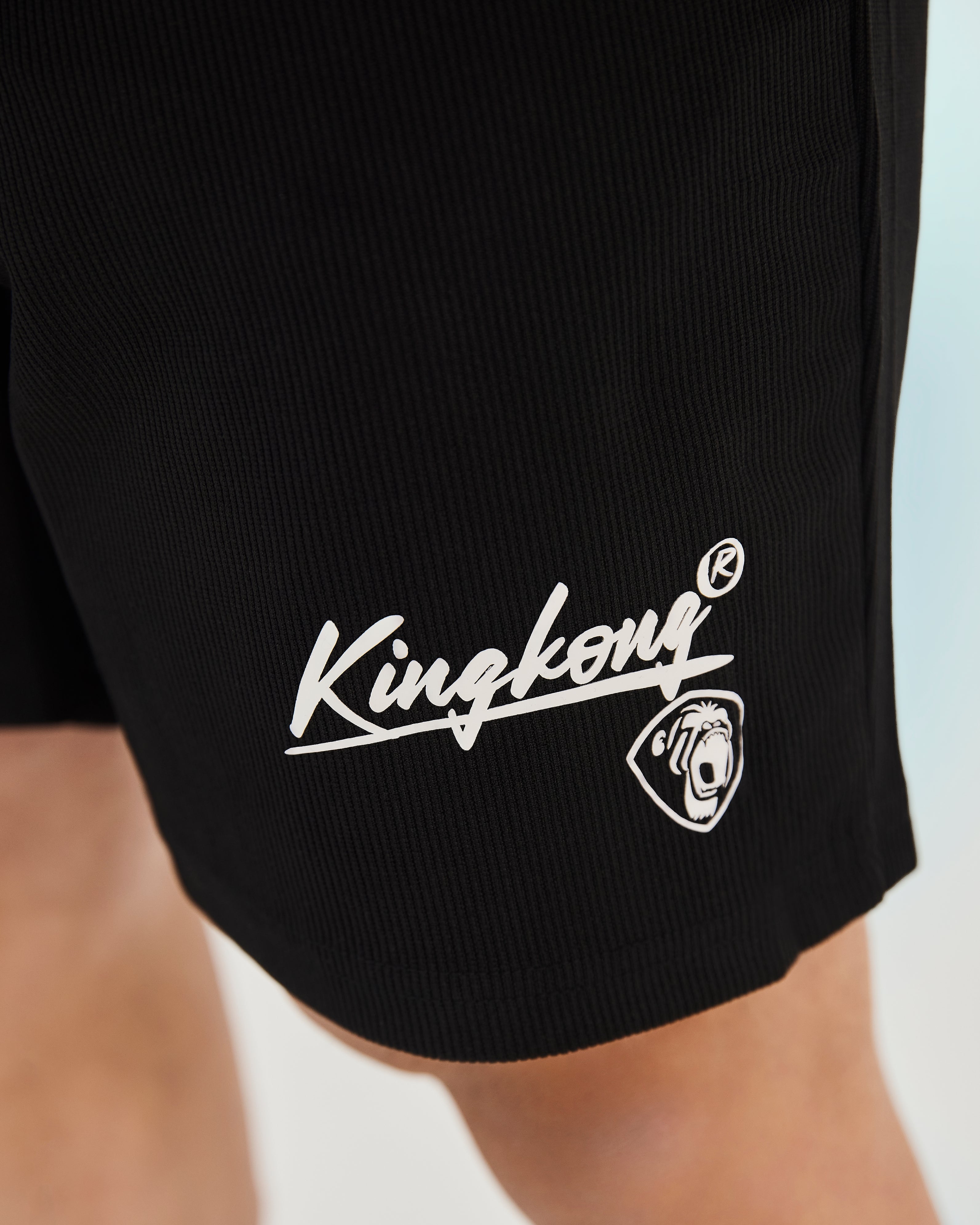 Unisex Oversized Basic Ribbed Shorts