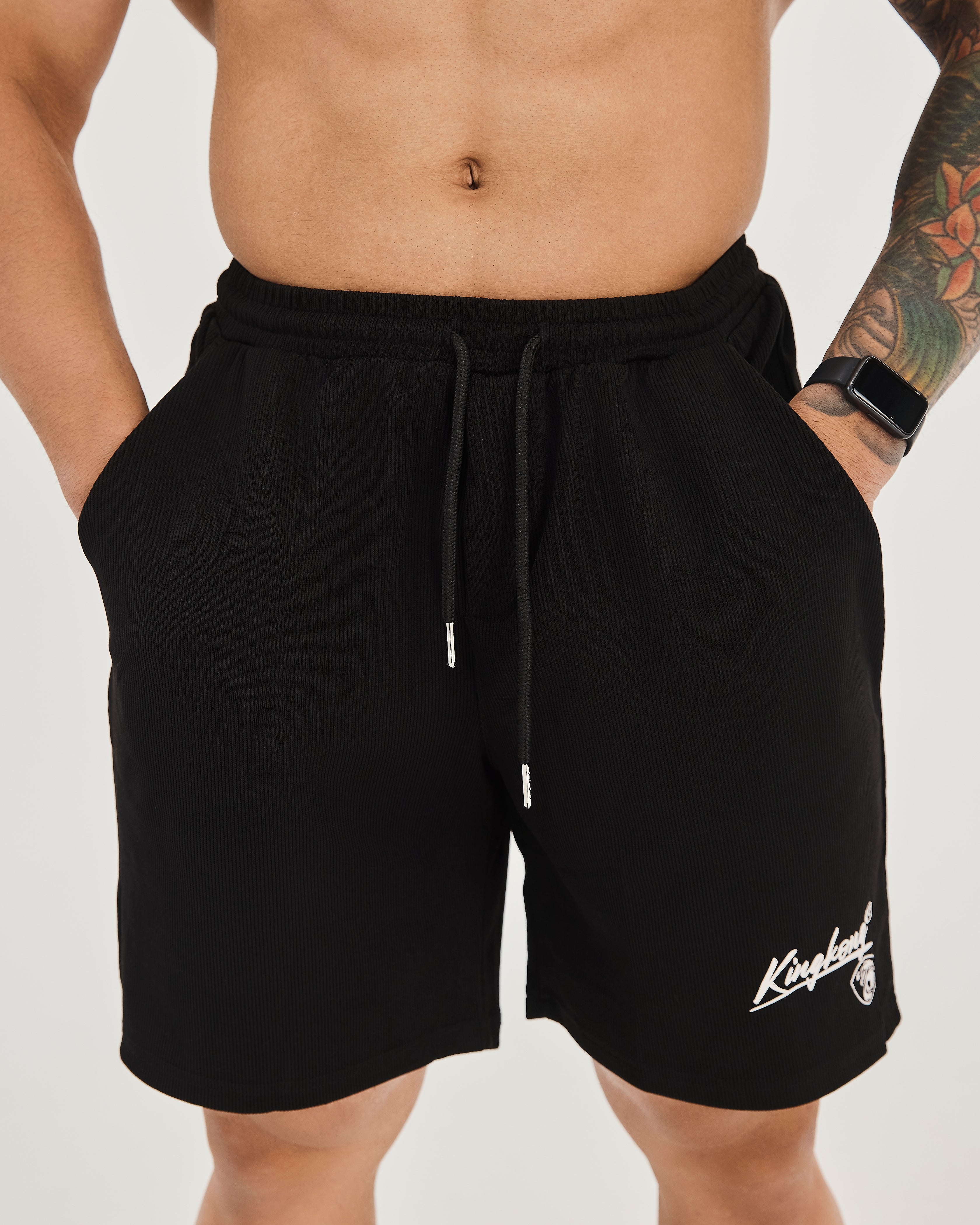 Unisex Oversized Basic Ribbed Shorts