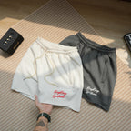 KingKong Fleece Shorts Featuring Raw Hem and Zipper Pockets
