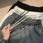 KingKong Fleece Shorts Featuring Raw Hem and Zipper Pockets