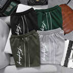 Cotton Sports Shorts with White Stripes