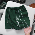 Cotton Sports Shorts with White Stripes