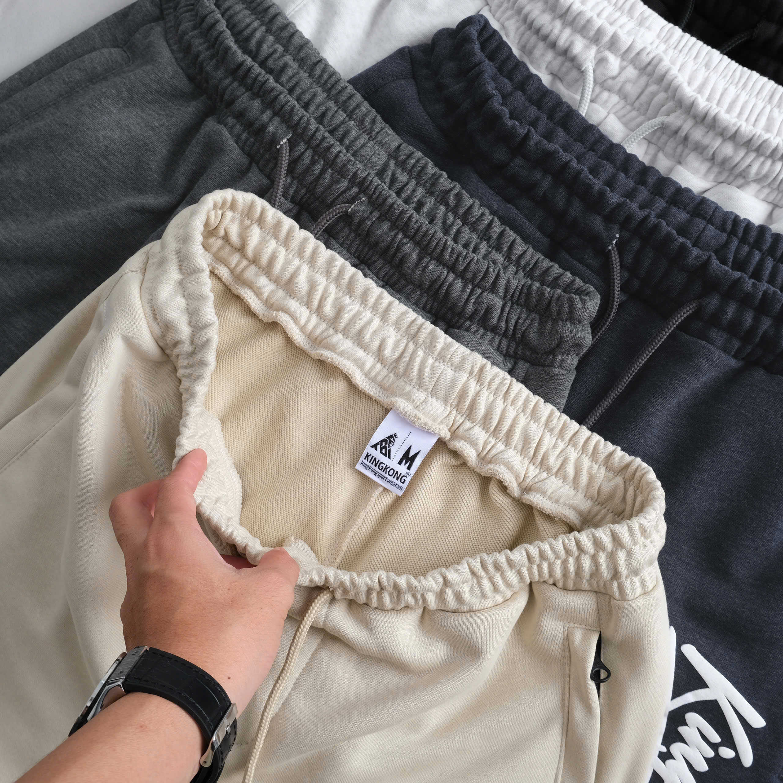Zip Ruffled Fleece Shorts